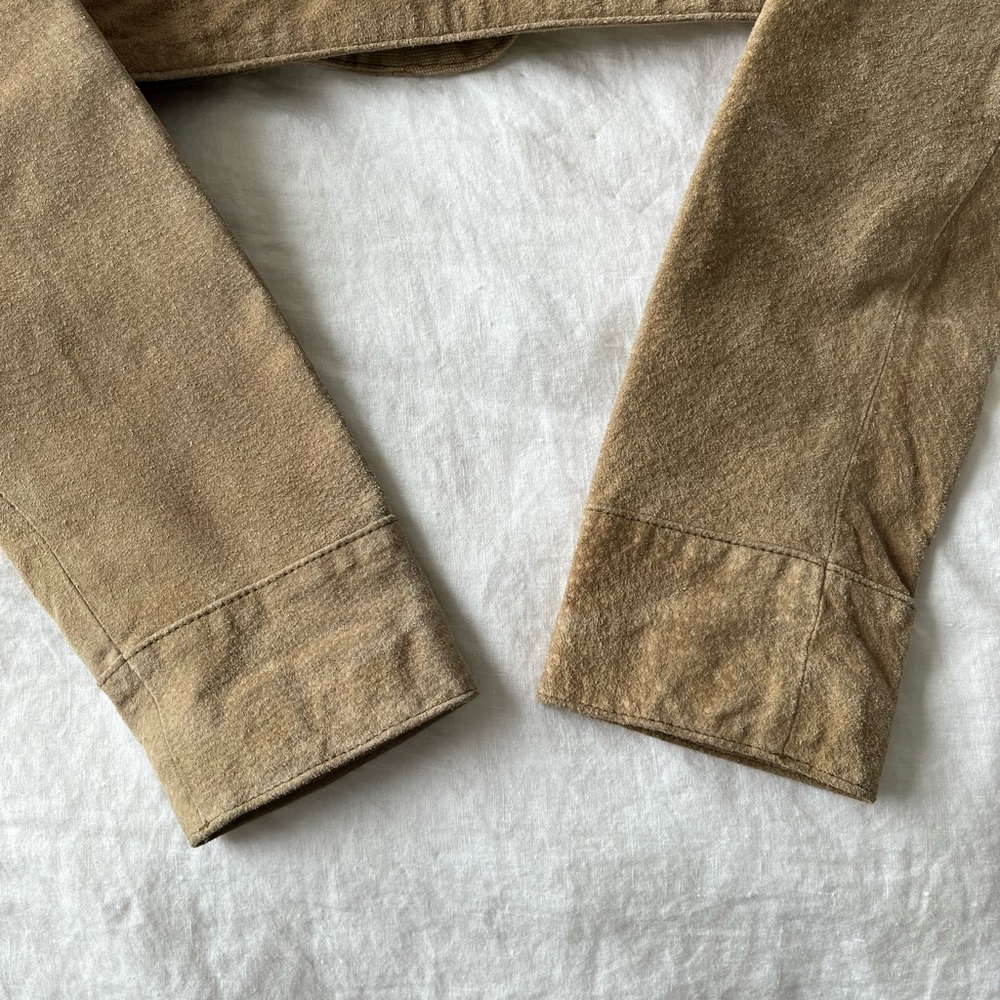 Cropped Suede Leather Jacket - Picture 5 of 7